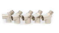 KraftWell KRW-TY14FMF-5 Тройник Y-образный F1/4"-M1/4"-F1/4", 5 шт