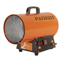 Калорифер газовый PATRIOT GS 16, 16 кВт, 350 мᵌ/ч, пьезо поджиг, редуктор, шланг.