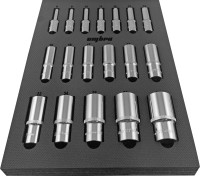 Ombra OMT18STE Набор головок торцевых глубоких 1/2" DR 8-32 мм в EVA ложементе 280х375 мм, 18 предметов