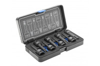 Торцевые головки, ударные TORX,  8 шт.: T30, T40, T45, T50, T55, T60, T70, T80, 1/2″, CrMo