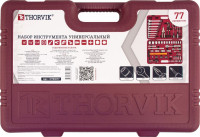 Thorvik UTS0077 Набор инструмента универсальный 1/4", 1/2"DR, 77 предметов