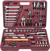 Thorvik UTS0077 Набор инструмента универсальный 1/4", 1/2"DR, 77 предметов