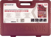 Thorvik UTS0128 Набор инструмента универсальный 1/4", 1/2"DR, 128 предметов