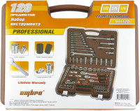 Ombra 911120 Специальный набор инструмента, торцевые головки 1/4", 3/8", 1/2"DR, 4-32 мм и SAE 5/32"--1-1/4", ударные торцевые головки 1/2"DR, 17-23 мм, 120 предметов