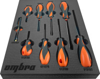 Ombra OMT9STE Набор отверток стержневых Basic в EVA ложементе 280х375 мм, предметов